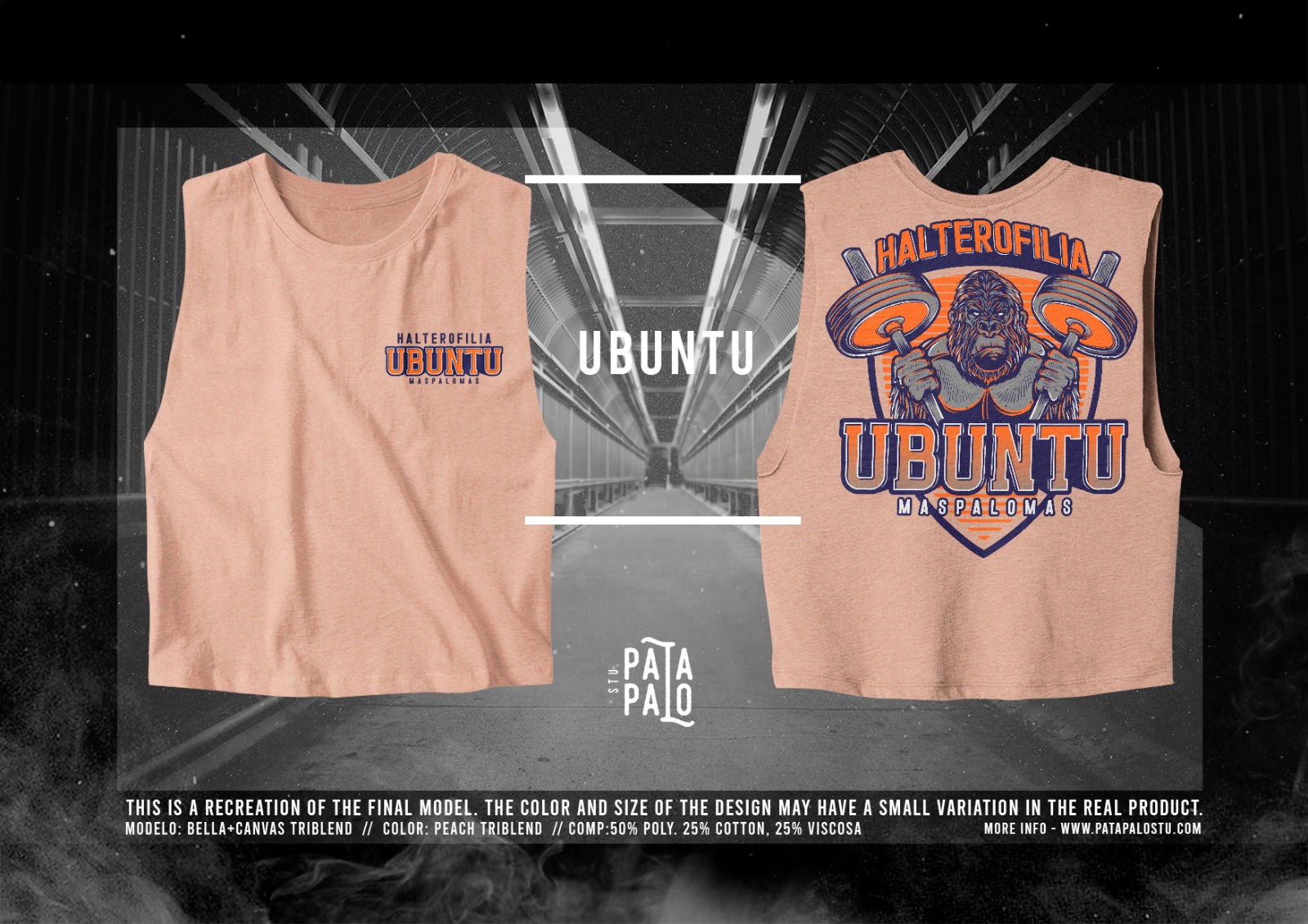 Camisa sin mangas croptop mujeres Salmón