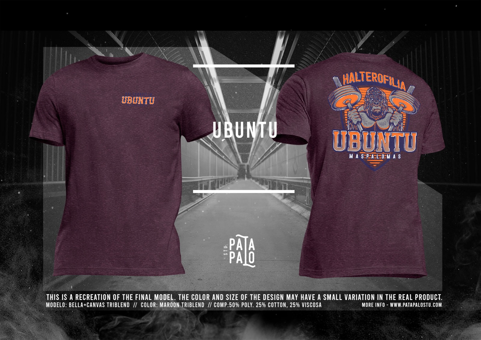 Camisa con mangas Unisex Vino